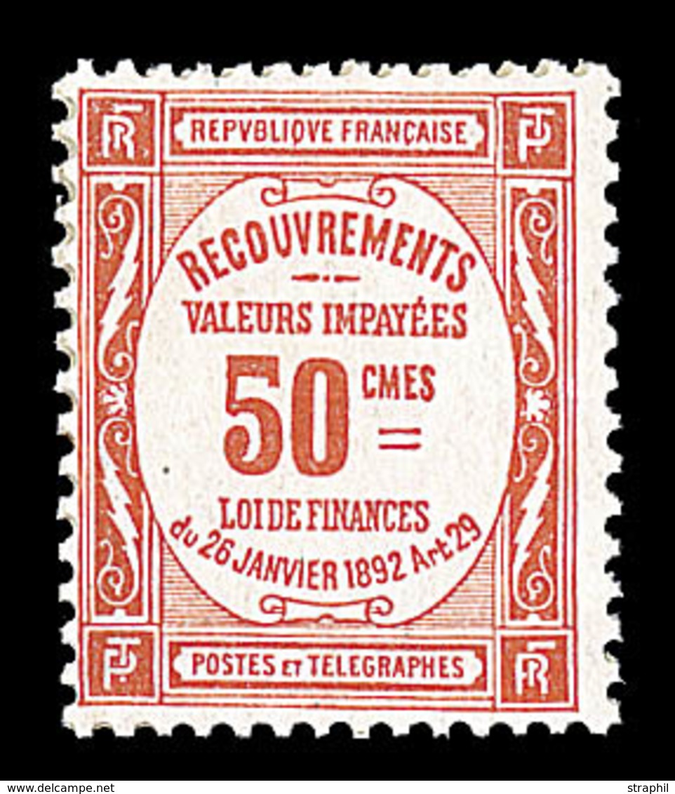 * N°47 - 50c Rouge + Interpanneau - TB - 1859-1959 Neufs