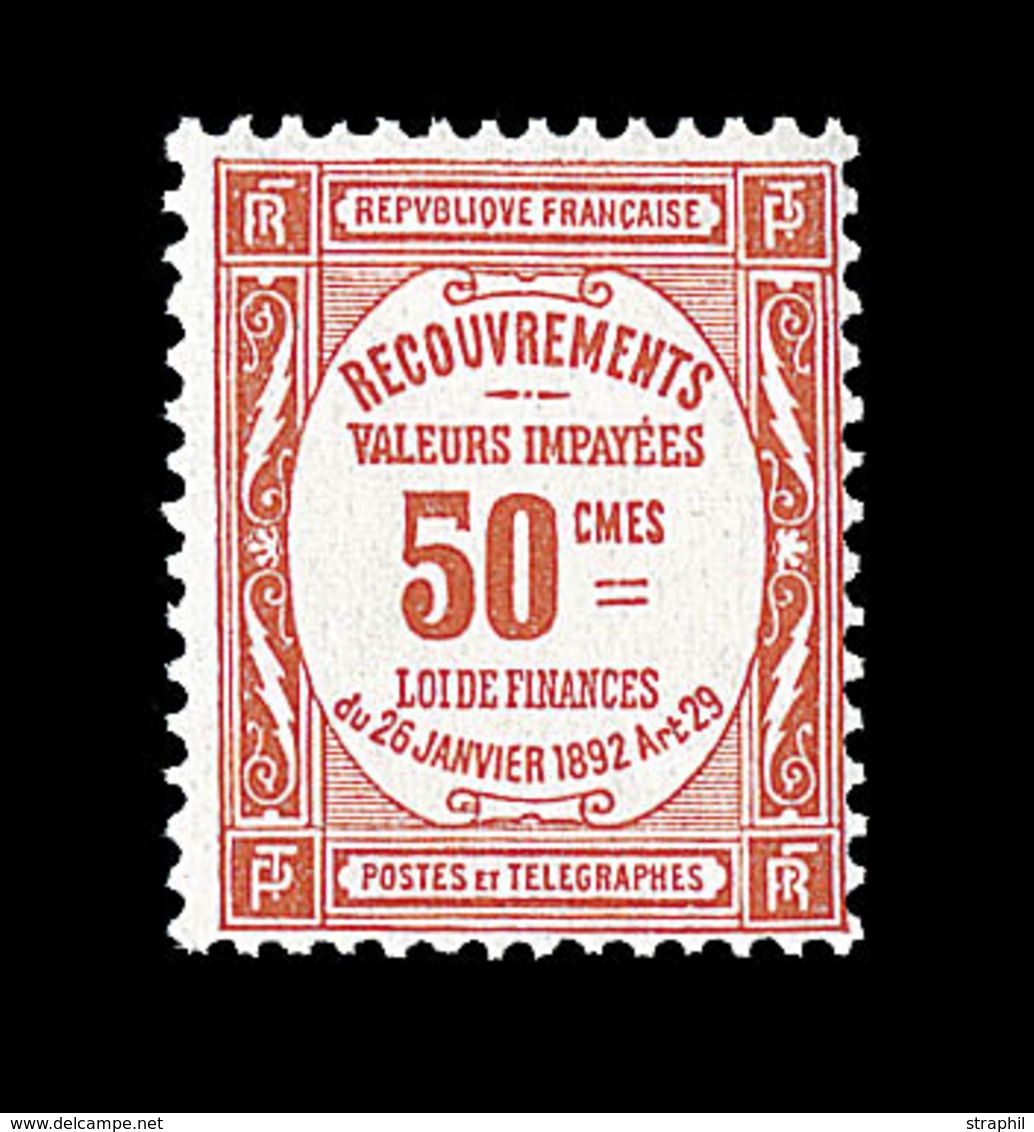 ** N°47 - 50c Rouge - TB - 1859-1959 Mint/hinged