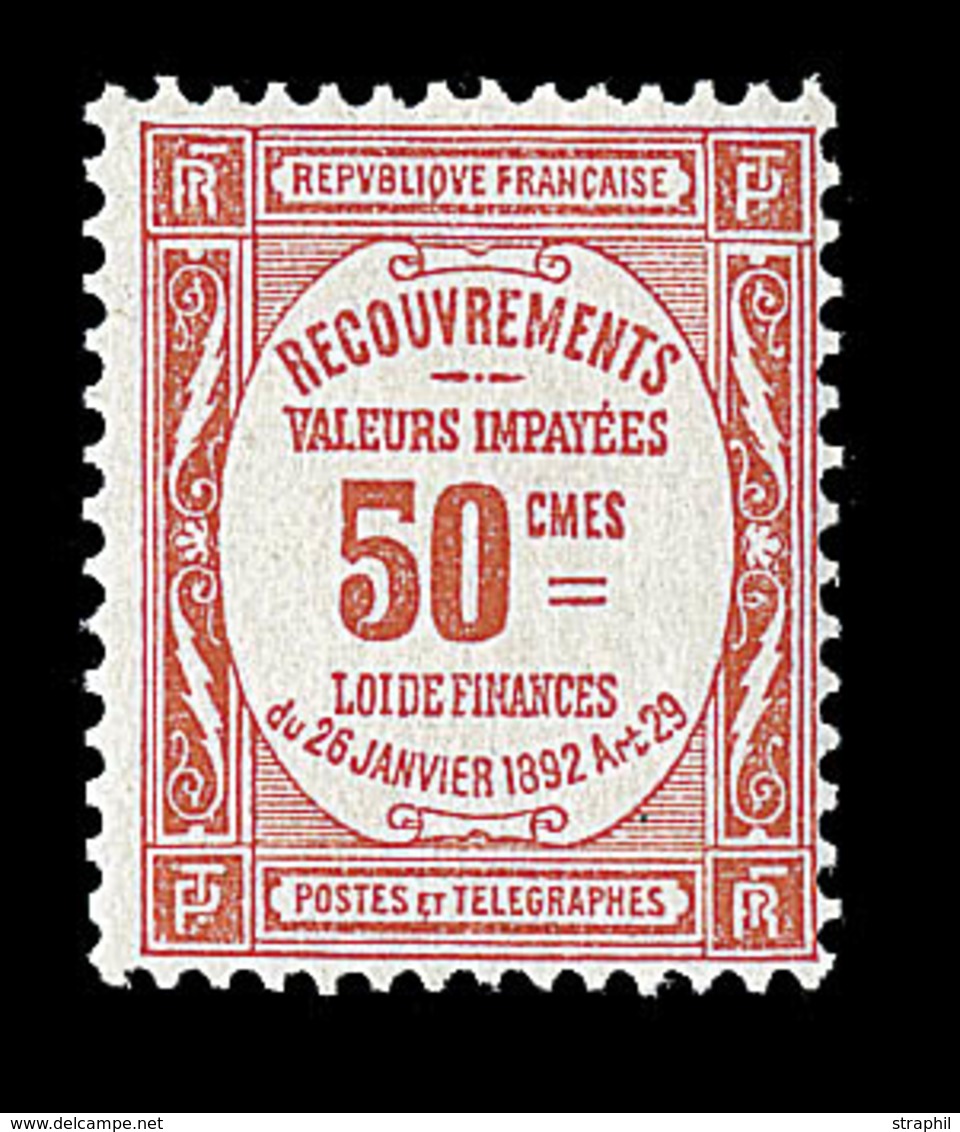 ** N°47 - 50c Rouge - Signé Calves - TB - 1859-1959 Postfris