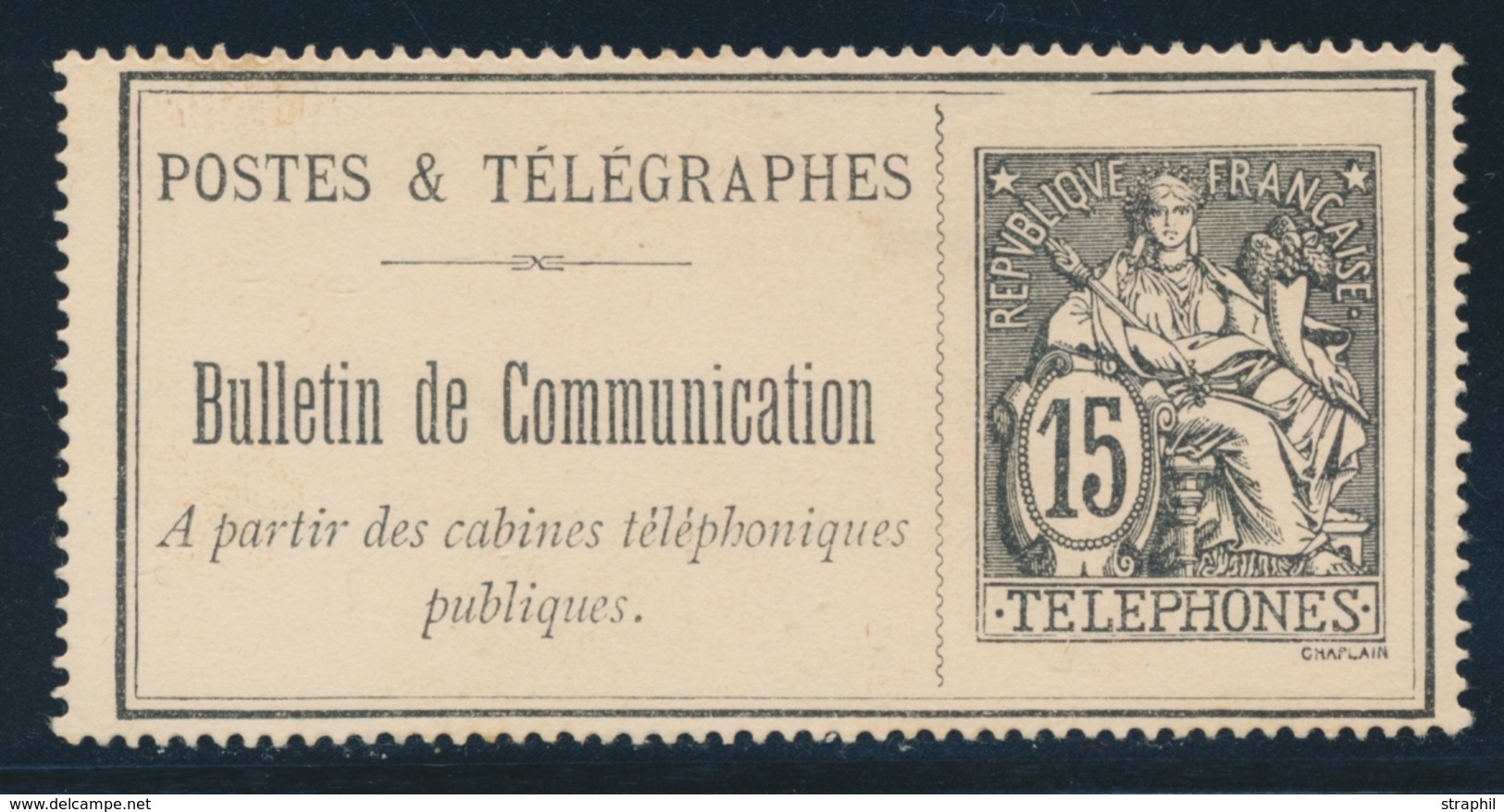 (*) TELEPHONE N°23 - 15c Noir - TB - Telegraphie Und Telefon