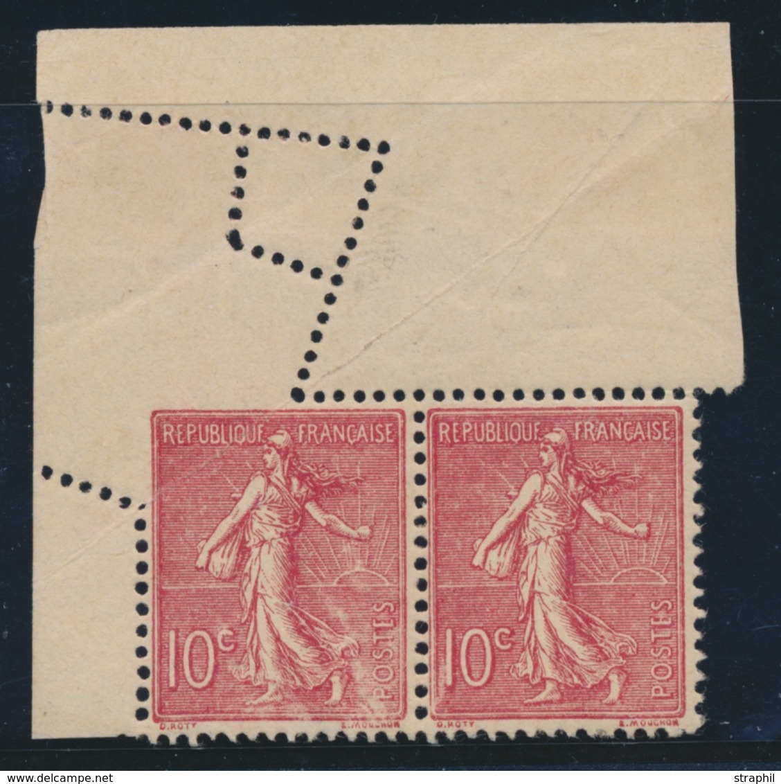 ** N°129 - Paire - Piquage Oblique - TB - Unused Stamps