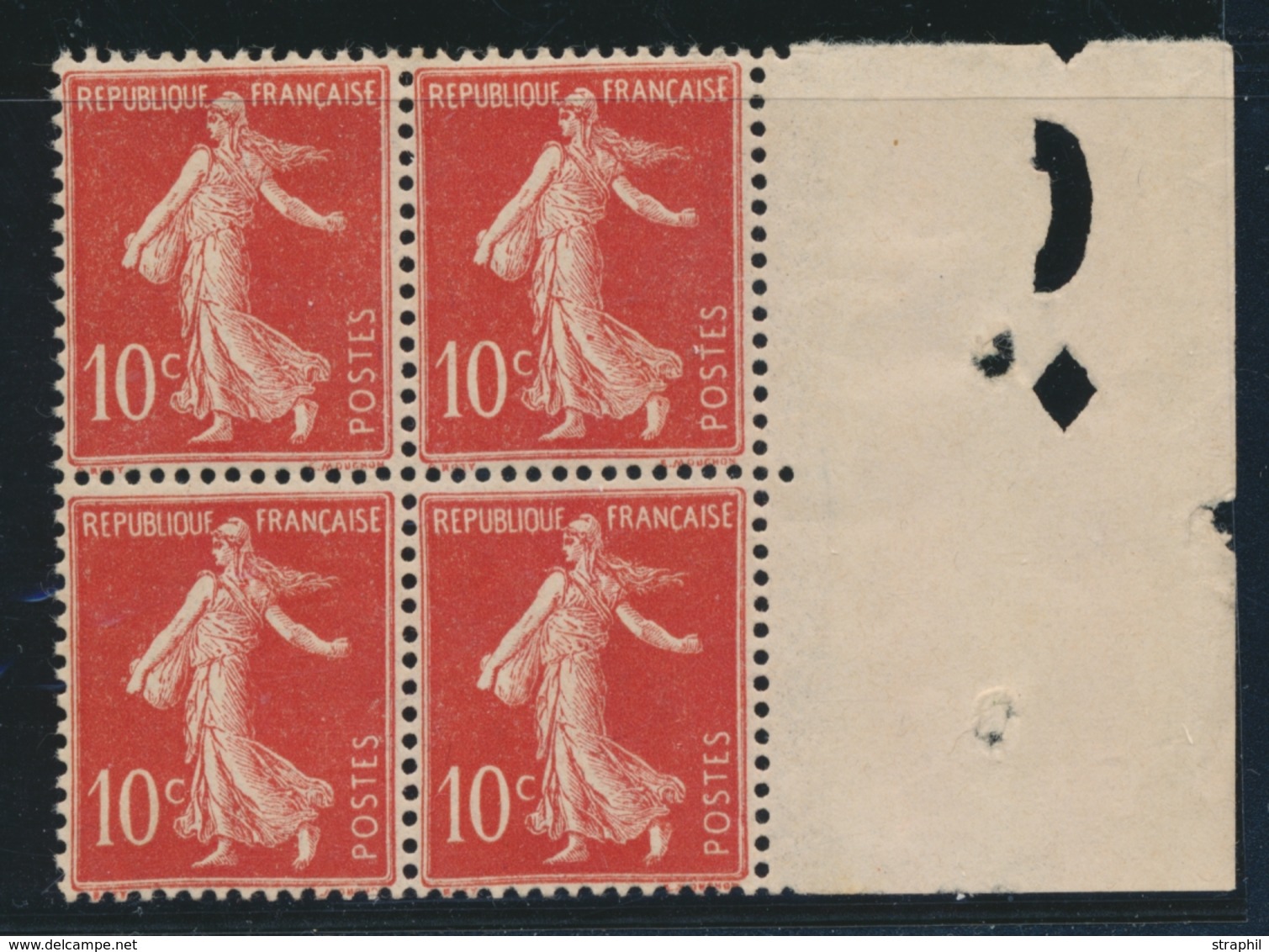 ** N°135f - Bloc De 4 - Impression Recto-verso - BDF - Signé Calves - TB - Unused Stamps