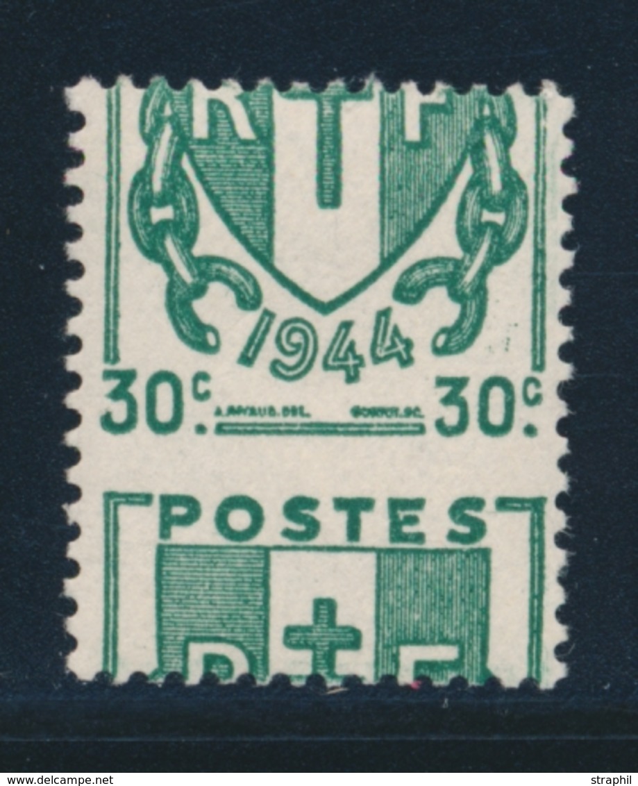 * N°671 - 30c Vert - Piquage à Cheval - TB - Neufs