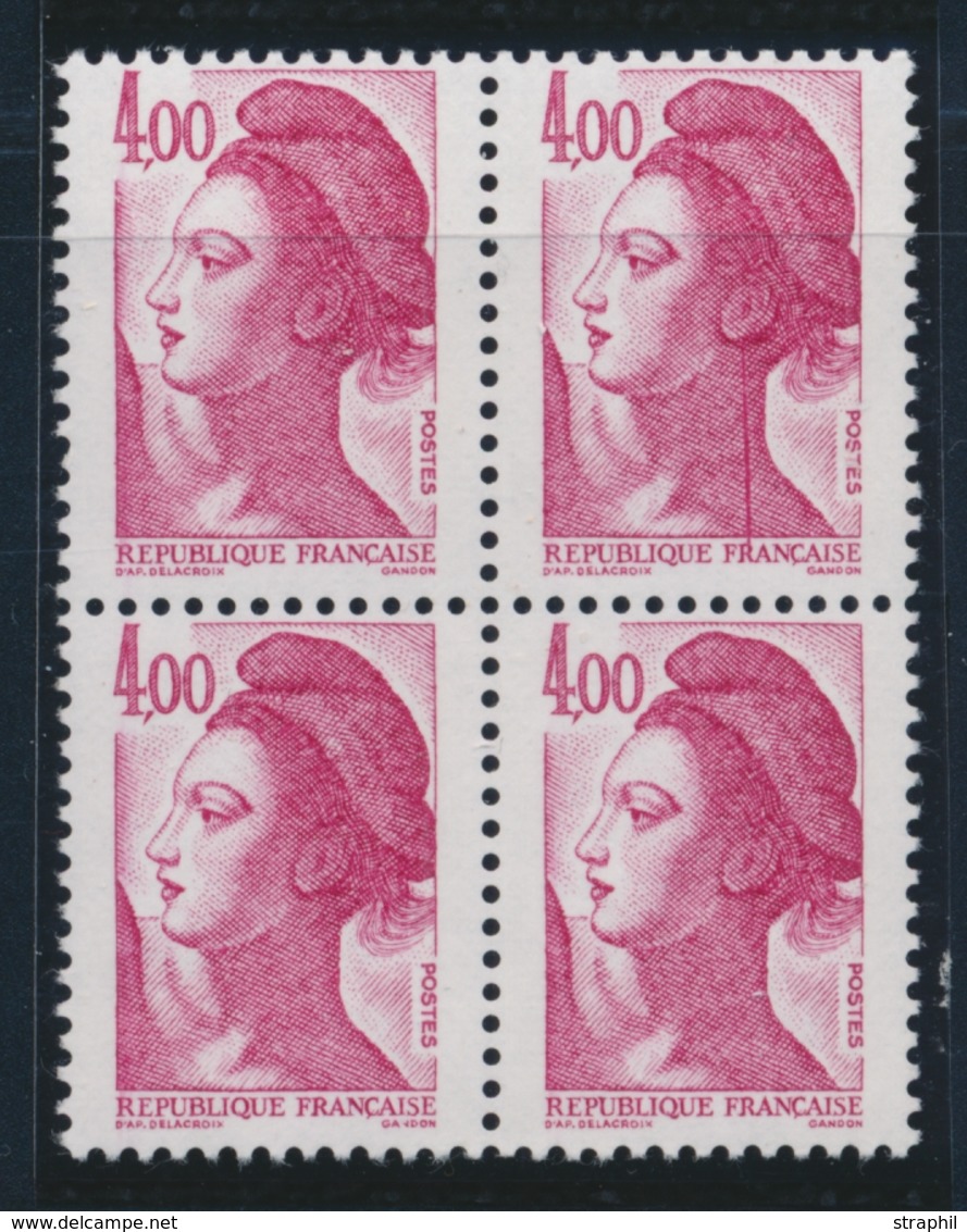 ** N°2244 - Bloc De 4 - Griffe Rouge S/1 Ex - TB - Unused Stamps