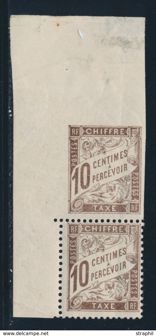 ** TIMBRES TAXE N°29 - Paire Vertic. Dt ND - Tenant à Normal - CDF - TB - Unused Stamps