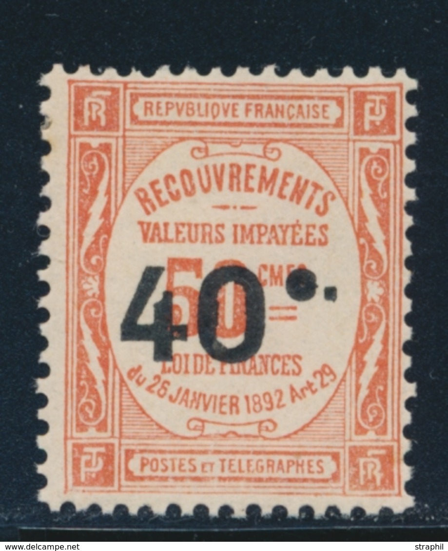 * TIMBRES TAXE N°50 - "C" De 50c Obstrué - TB - Ungebraucht