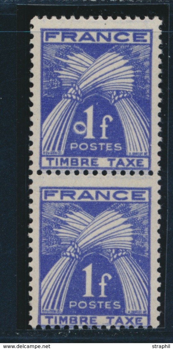 ** TIMBRES TAXE N°81 - Paire - Anneau Lune S/1 Ex - TB - Neufs