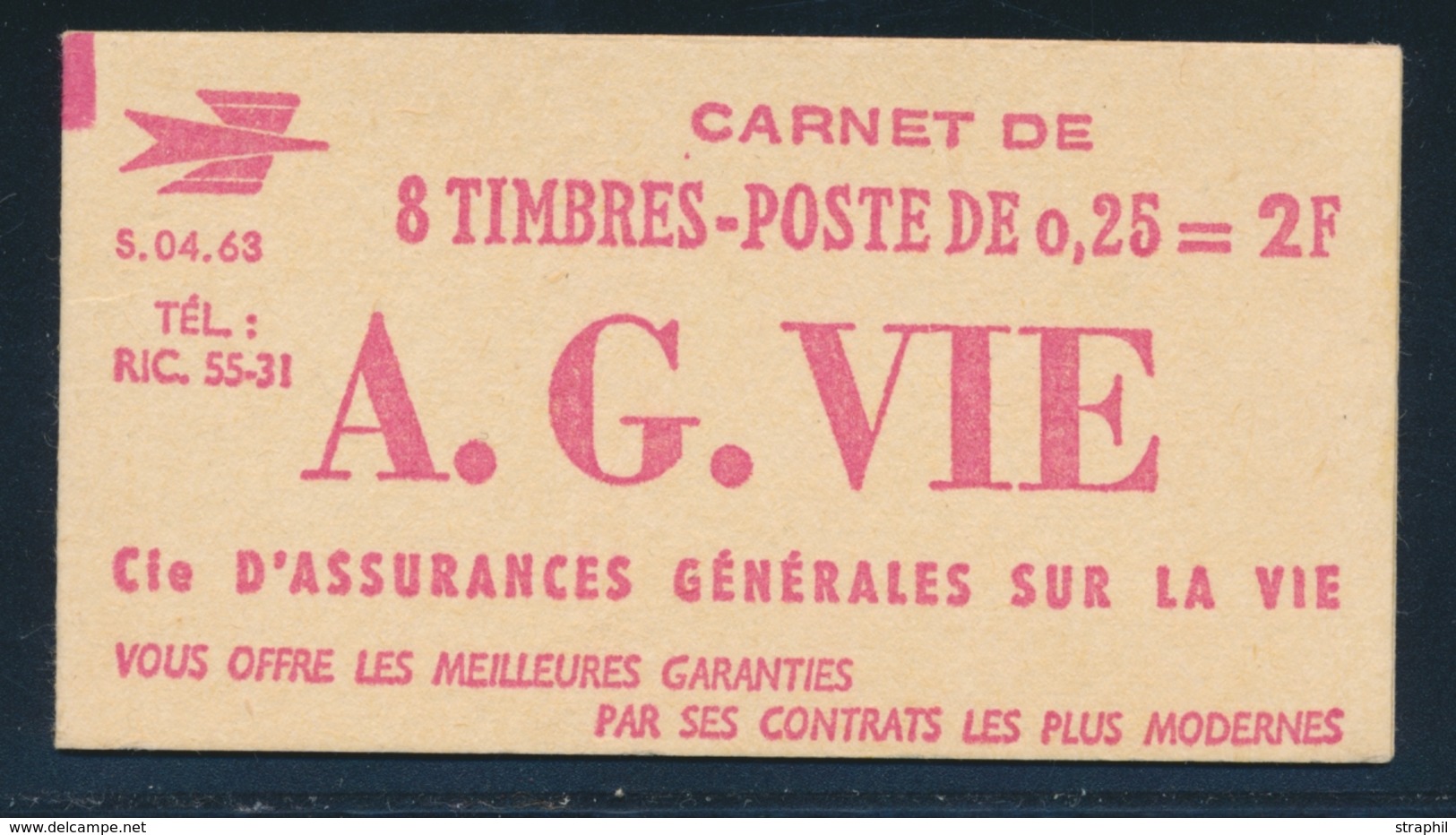 ** N°Pa 8d - Carnet A.G. VIE - TB - Andere & Zonder Classificatie