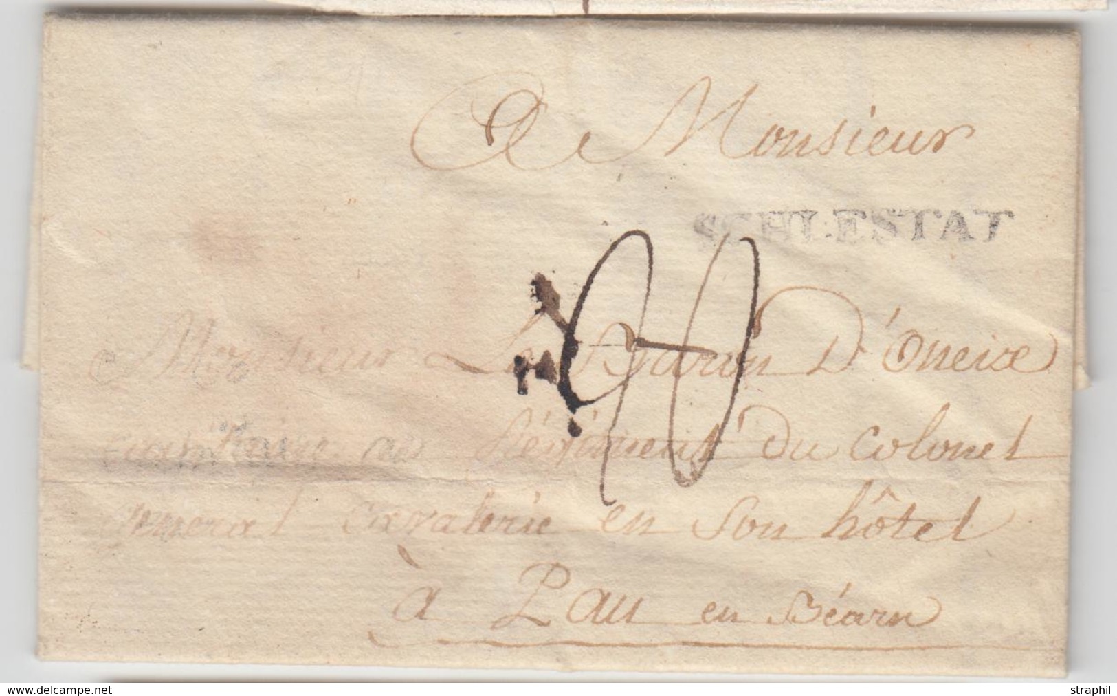 LAC SCHLESTAT  - Len N°3 - 8/10/1778 - Pr Pau En Béarn   - B/TB - Covers & Documents