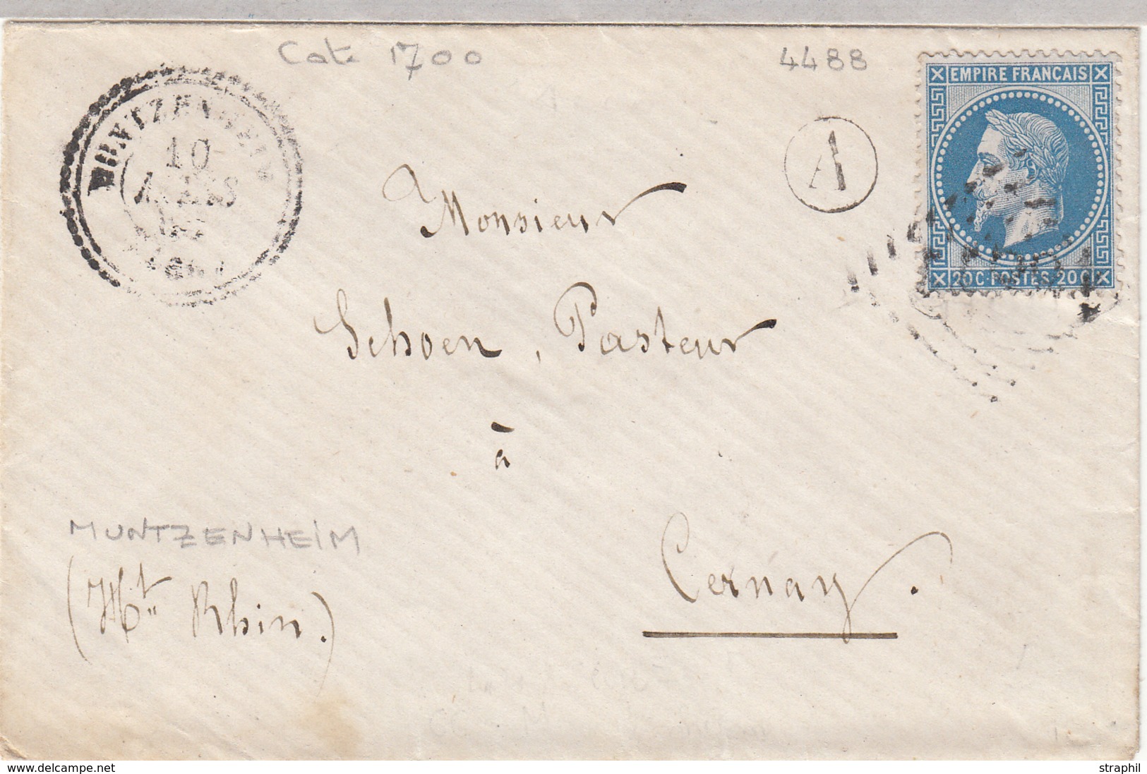 L N°29 - GC 4488 (faible) + T22 - Muntzenheim - 10/3/68 - B/TB - Lettres & Documents