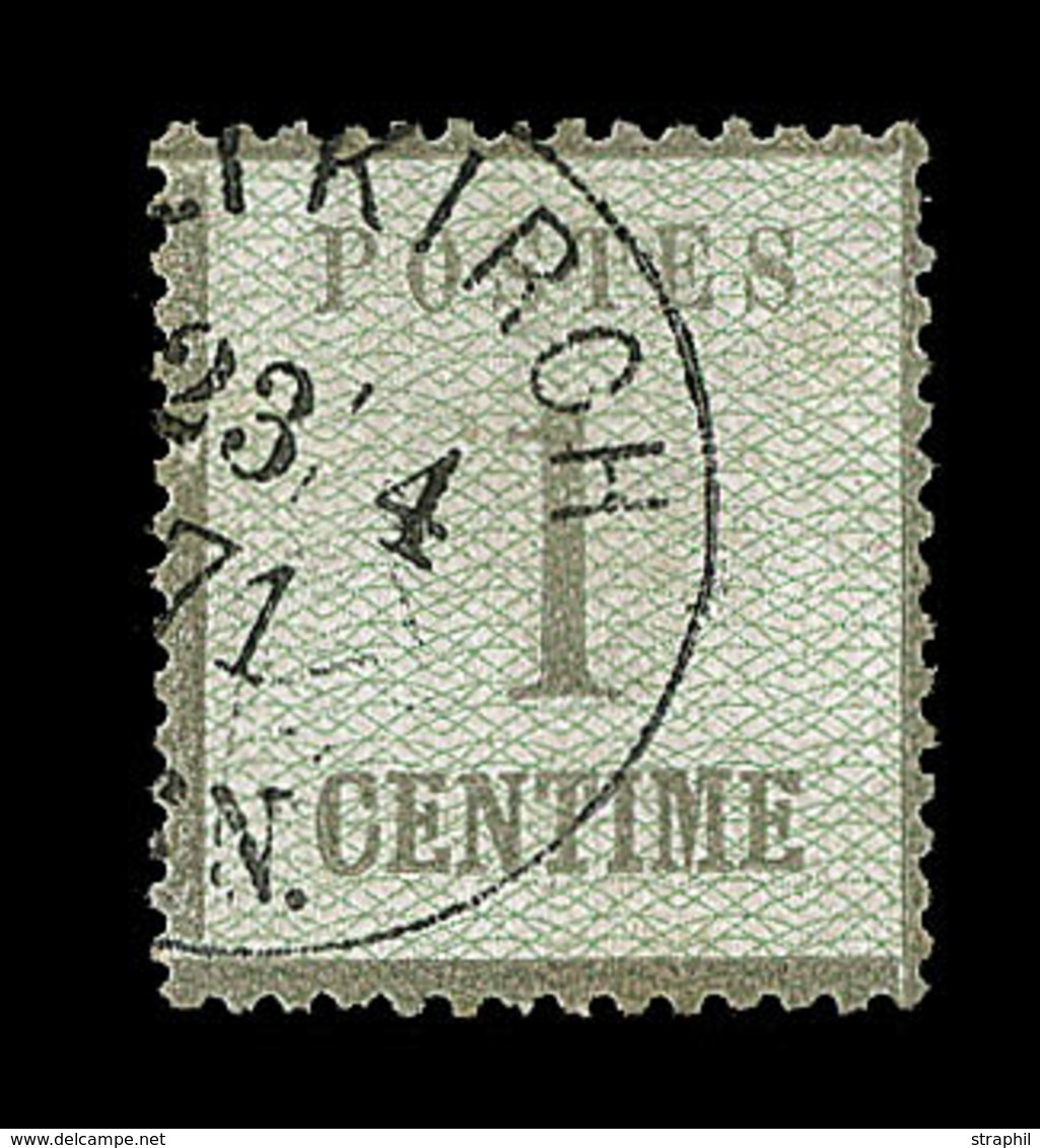 O N°1b - 1c Vert Bronze - Burelage Renversé - TB - Sonstige & Ohne Zuordnung