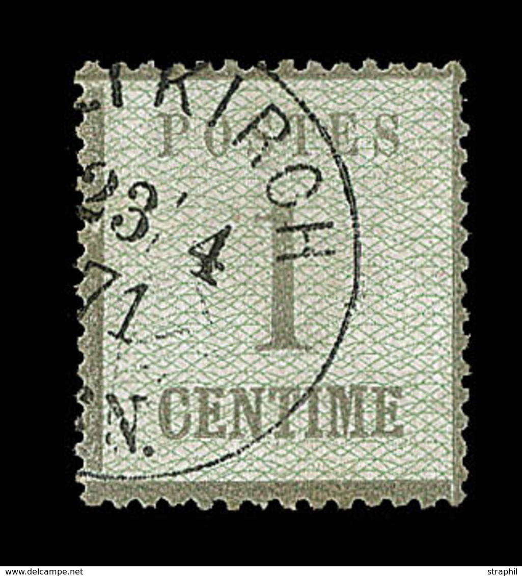 O N°1b - 1c Vert Bronze - Burelage Renversé - TB - Other & Unclassified
