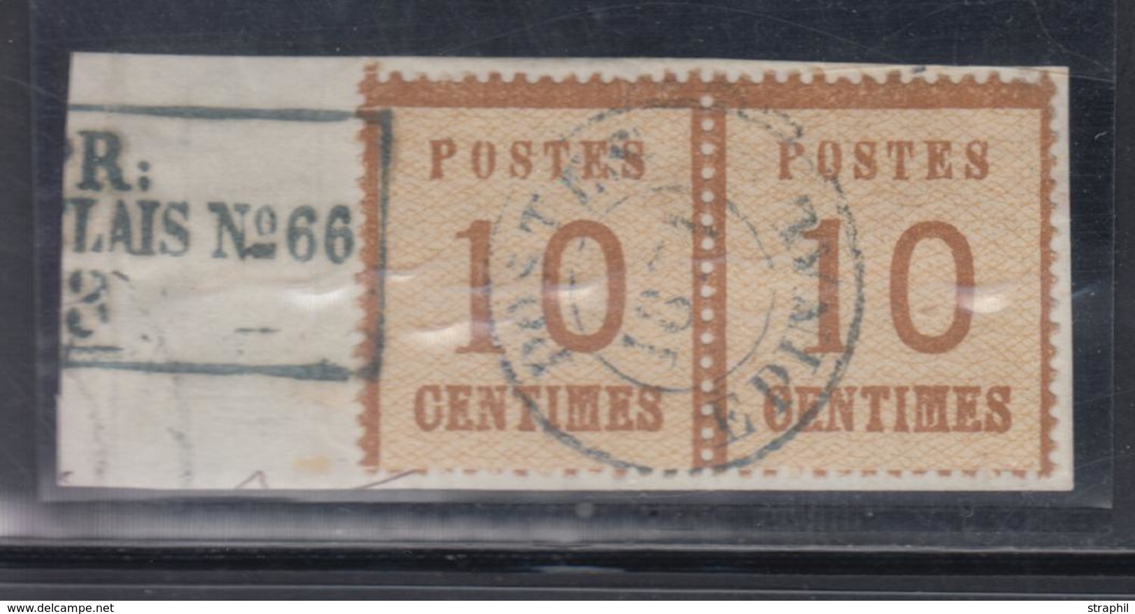 F N°5 Paire - POSTES EPINAL 1871 (B) + KPR N°66 Partiel - TB - Covers & Documents