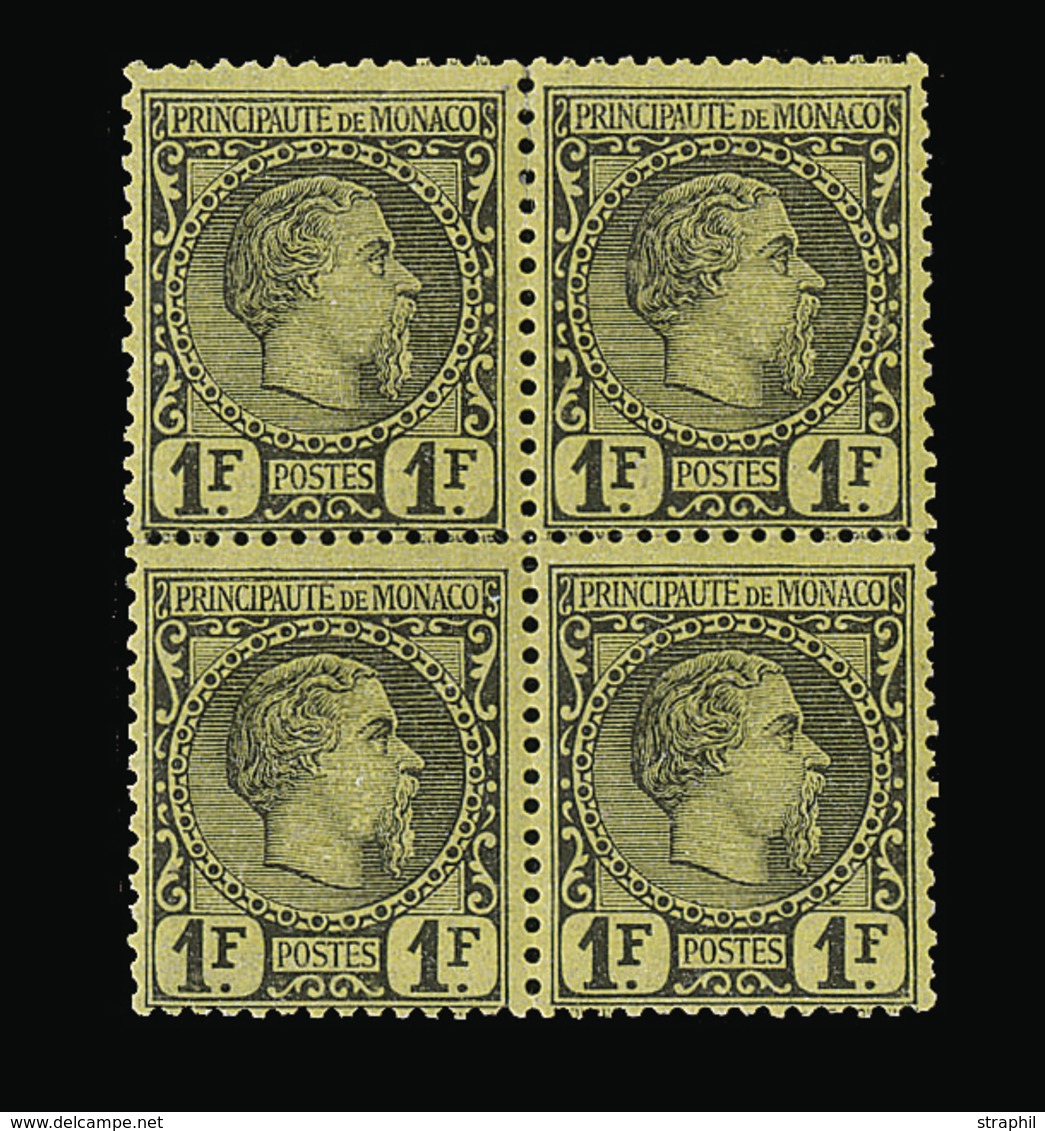 * N°9 - 1F Noir S/jaune - Bloc De 4 - Comme ** - TF - TB - ...-1885 Prephilately