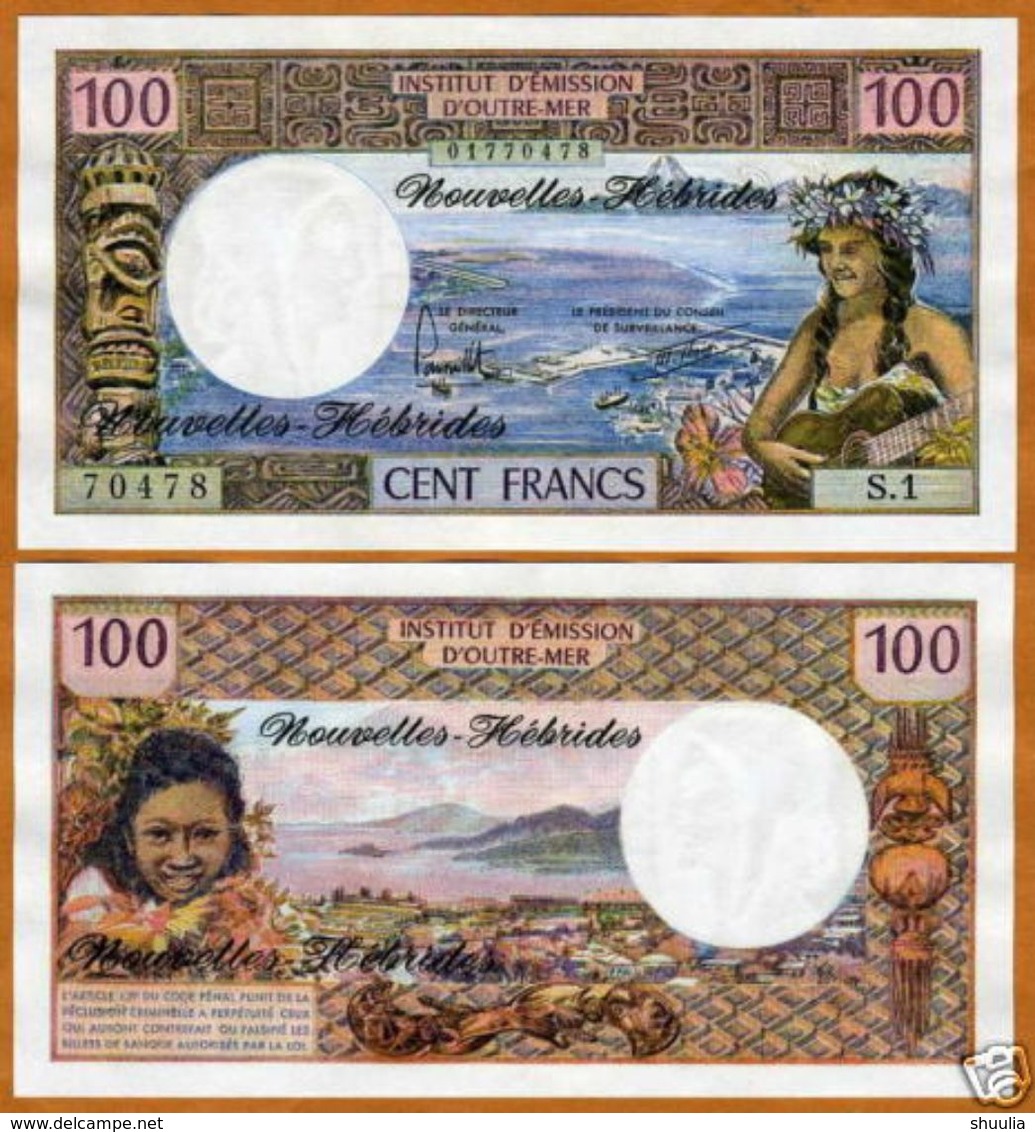 New Hebridas 100 Francs 1977 Pick 18 UNC - Other - Oceania