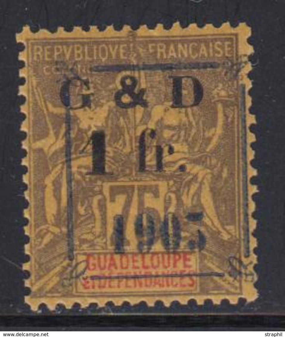 ** N°51 - 1F S/75c Violet S/jaune - TB - Other & Unclassified