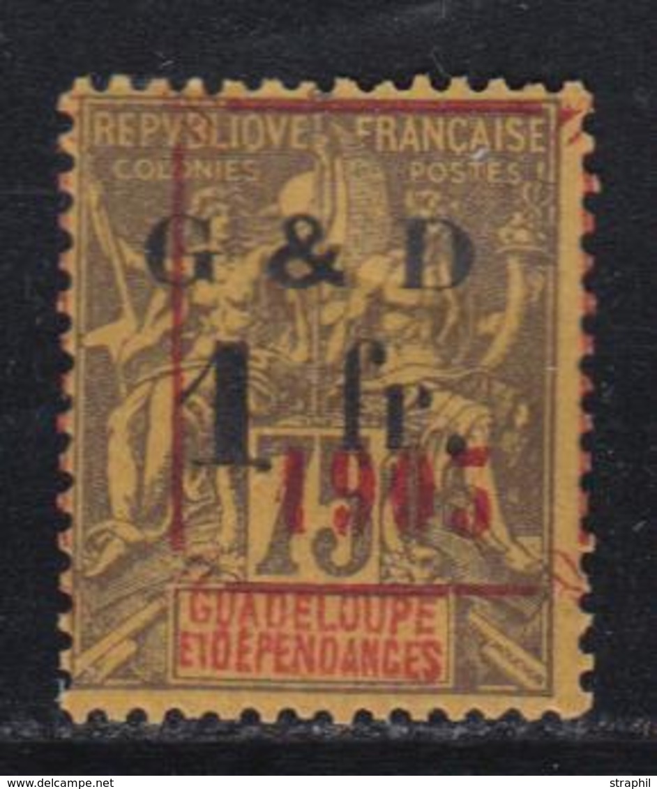 ** N°53 - 1F S/75c Violet S/jaune - TB - Other & Unclassified