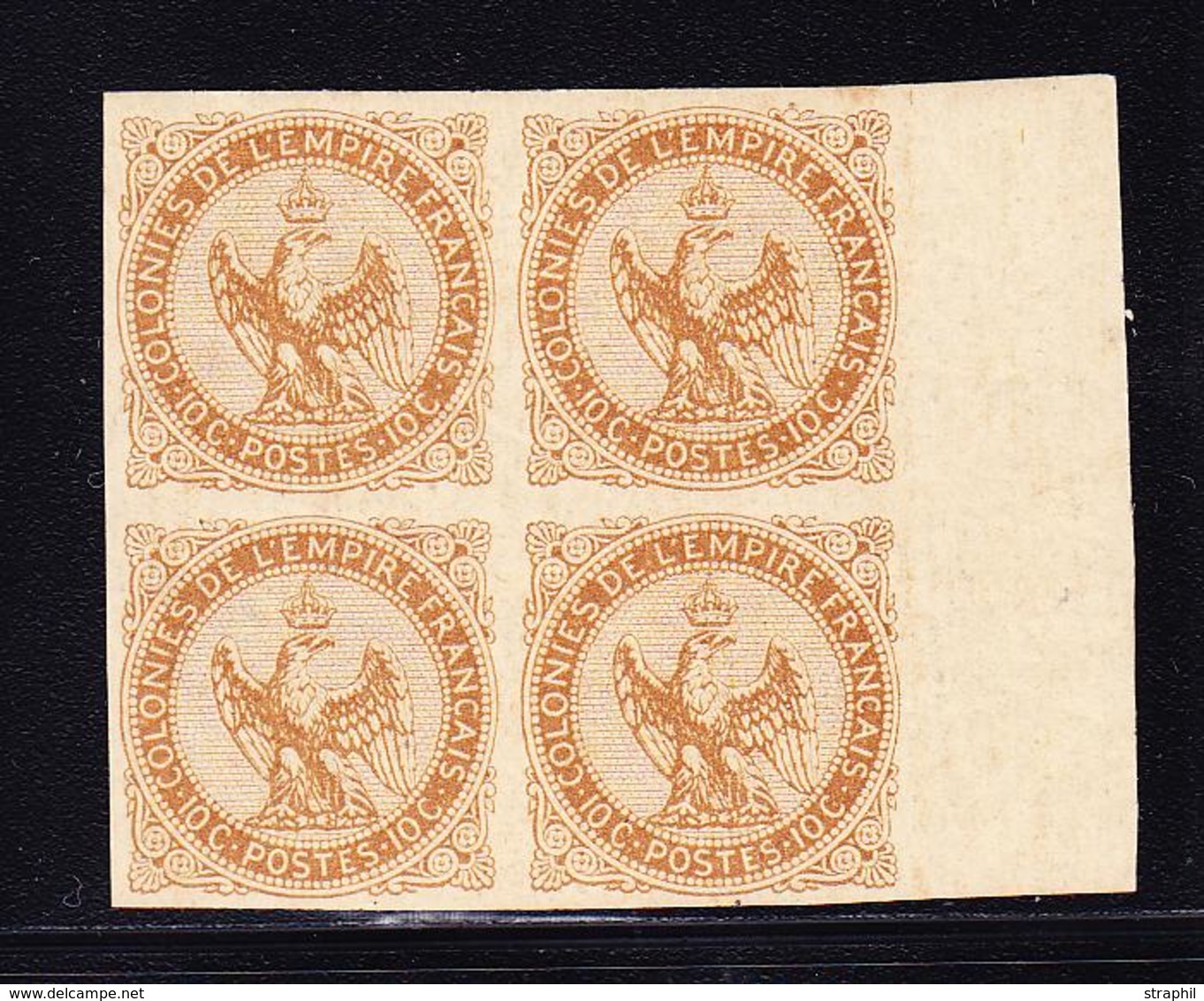 **/* N°3 - 10c Bistre - Bloc De 4 - TB - Eagle And Crown