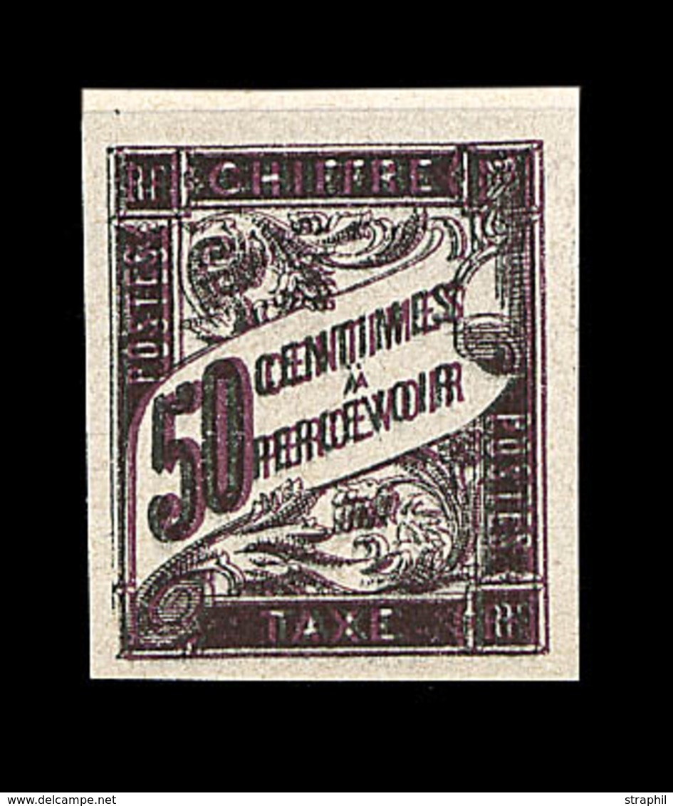 (*) N°23 - 50c Violet - Dble Impression En Noir - TB - Postage Due