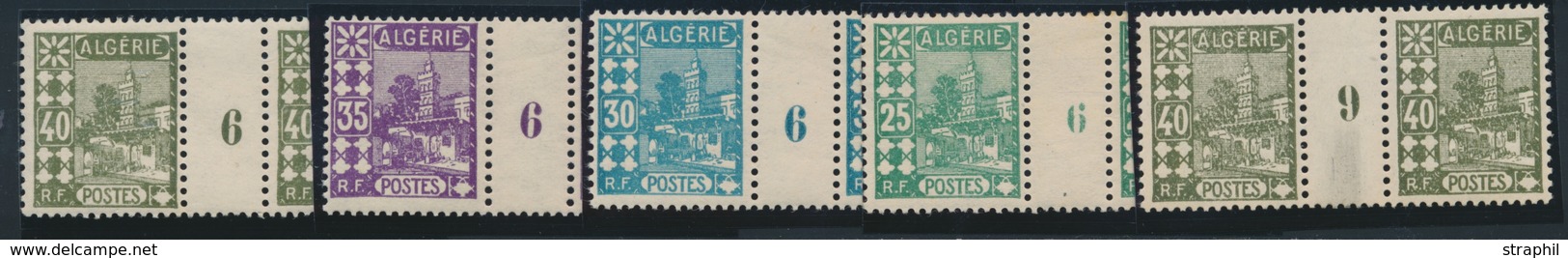 ** MILLESIMES N°42/45 - Mill. 6/6/6/6/9 - N°45 (x2) - TB - Vide