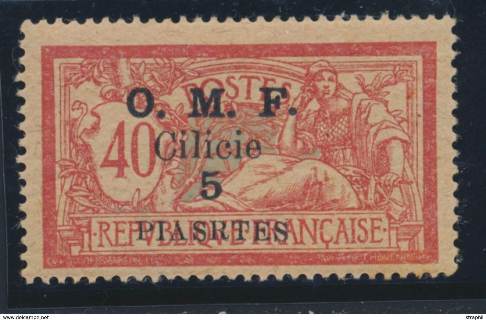 * N°94a - 5 Piastres S/40c Rouge Et Bleu - TB - Autres & Non Classés