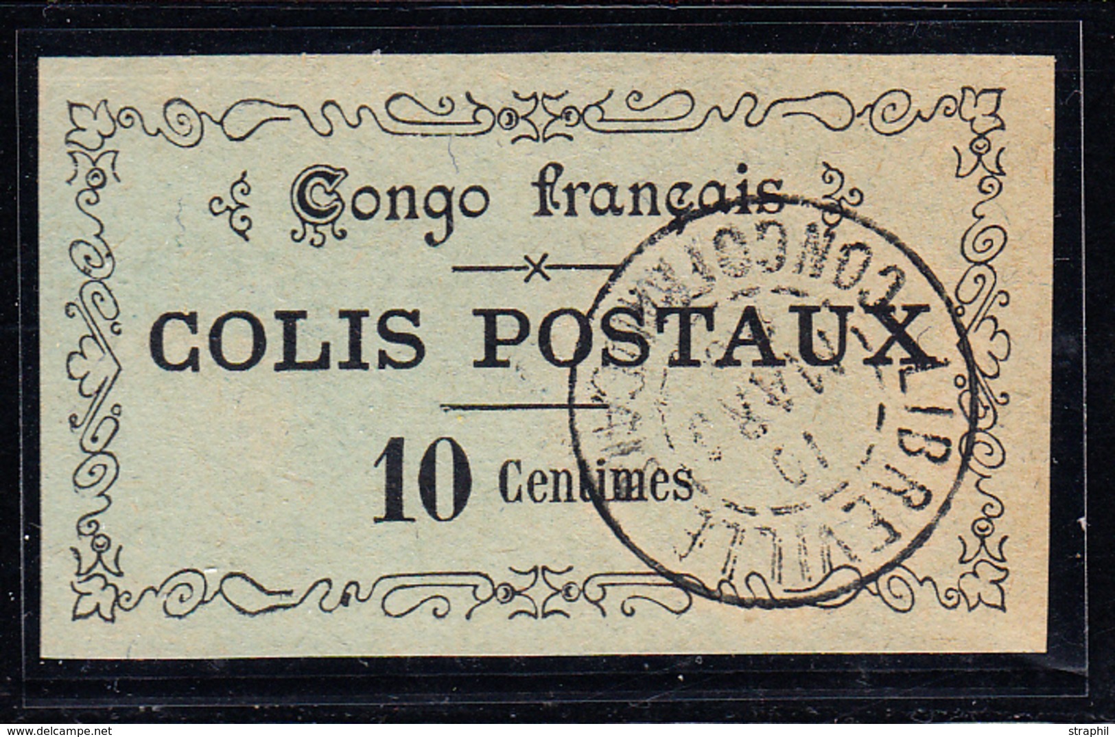 O COLIS POSTAUX N°1 - 10c Noir S/bleu - Signé + Certif Brun - TB - Andere & Zonder Classificatie