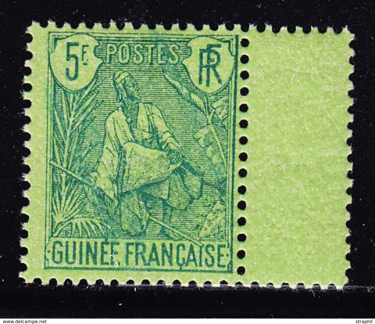 ** N°32 - 5F Vert S/vert Jaune - TB - Other & Unclassified