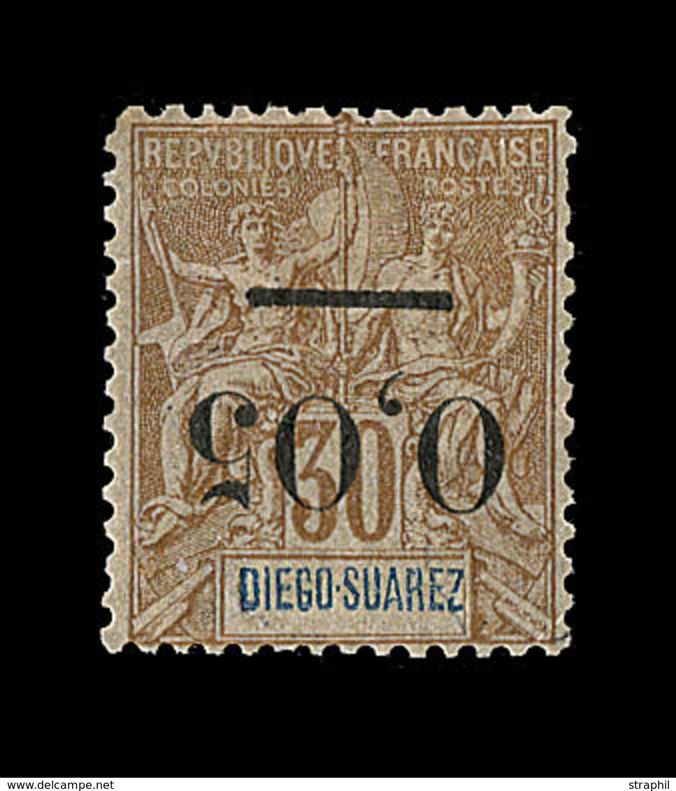 * N°59b - 0,05 S/30c Type II - Surch Renversée - 1 Coin Arrondi - Signé Calves - Sonstige & Ohne Zuordnung