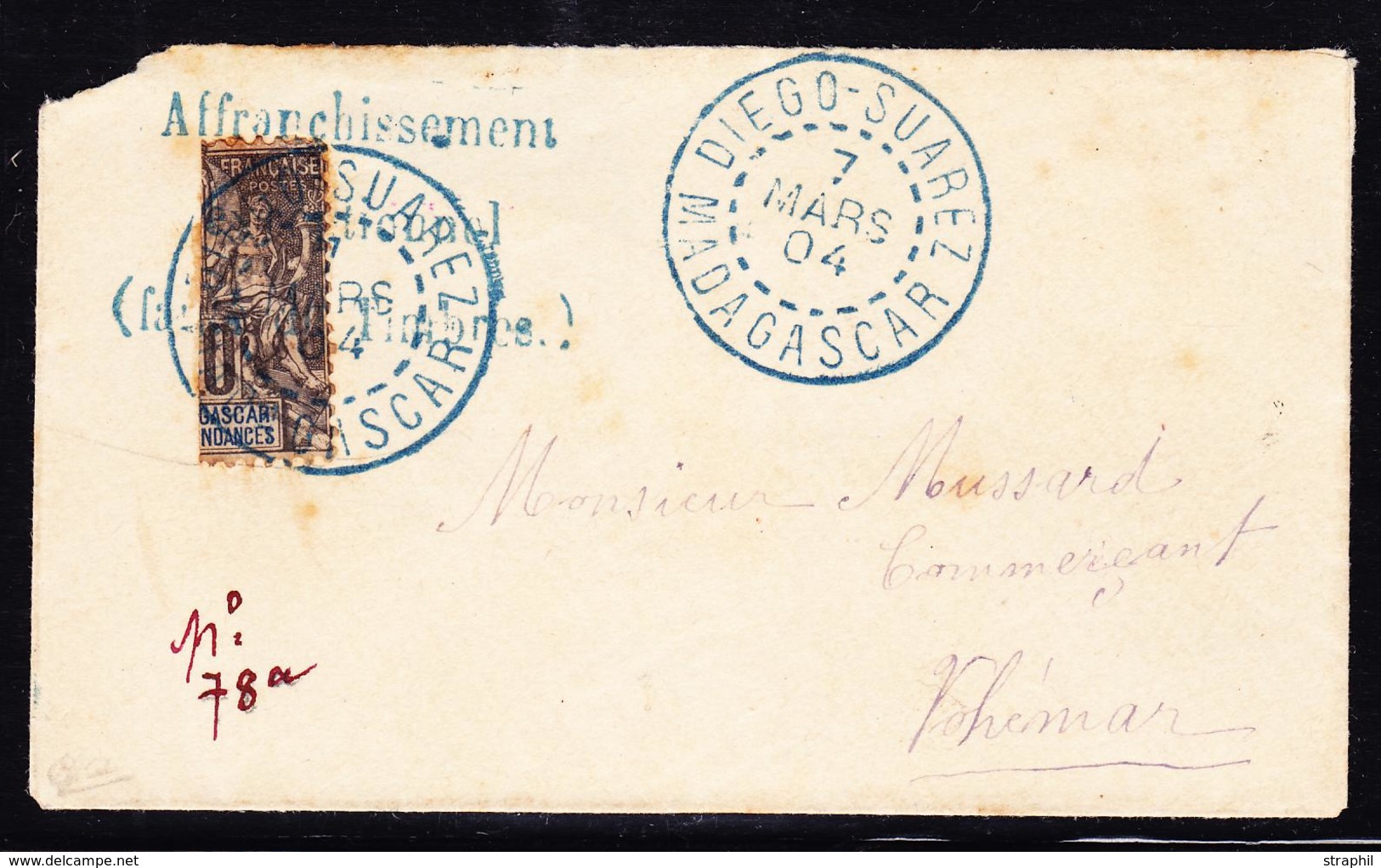 L N°78A - Moitié De 10c - Obl. (B) - 7/03/1904 - Signé CALVES - B/TB - Sonstige & Ohne Zuordnung