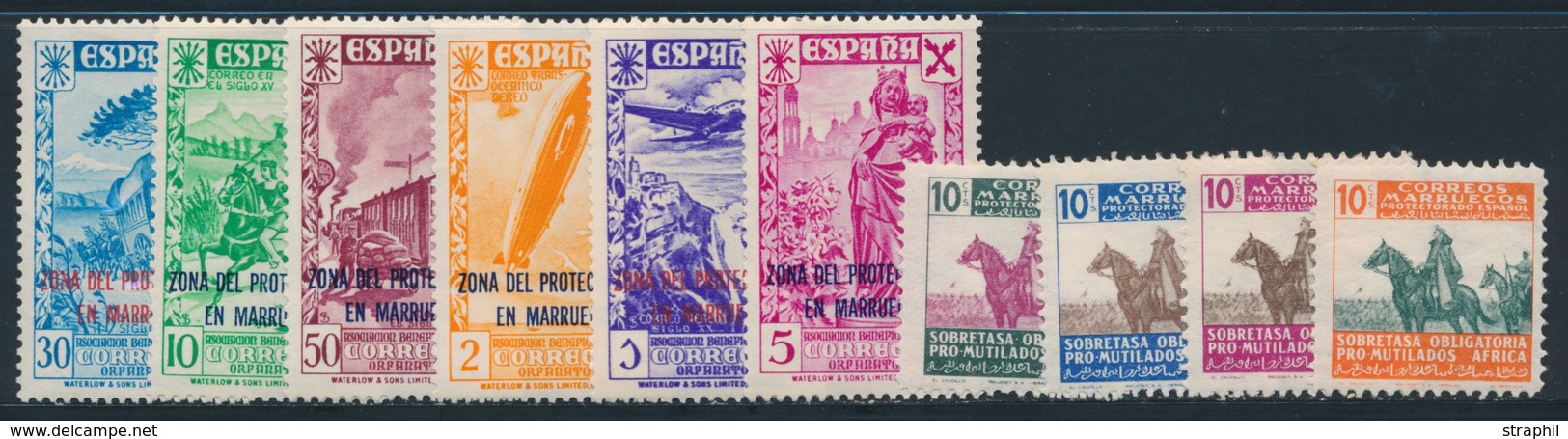 * TIMBRES DE BIENFAISANCE N°45/54 - TB - Spanisch-Marokko