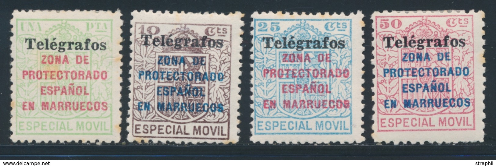 * TIMBRES TELEGRAPHE N°49/51 I - TB - Maroc Espagnol