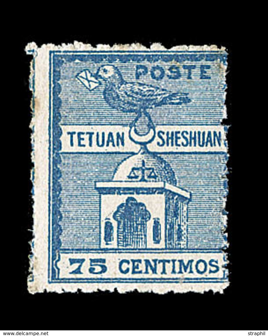 * POSTES LOCALES - TETOUAN à CHECHOUAN N°151 - 75c Bleu - B/TB - Vide