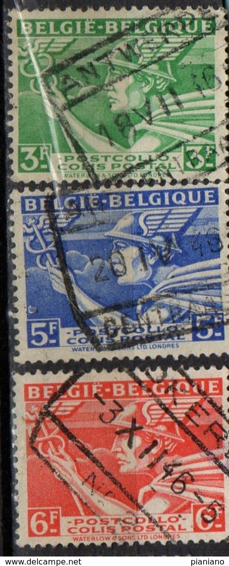 PIA - BEL - 1945 - Francobolli Per Pacchi Postali - Mercurio  - (Yv 288A-90A) - Bagages [BA]