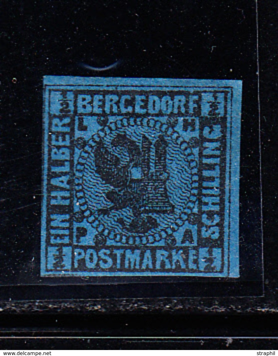 * N°2 - ½ Sh. - Noir Sur Bleu - TB - Bergedorf