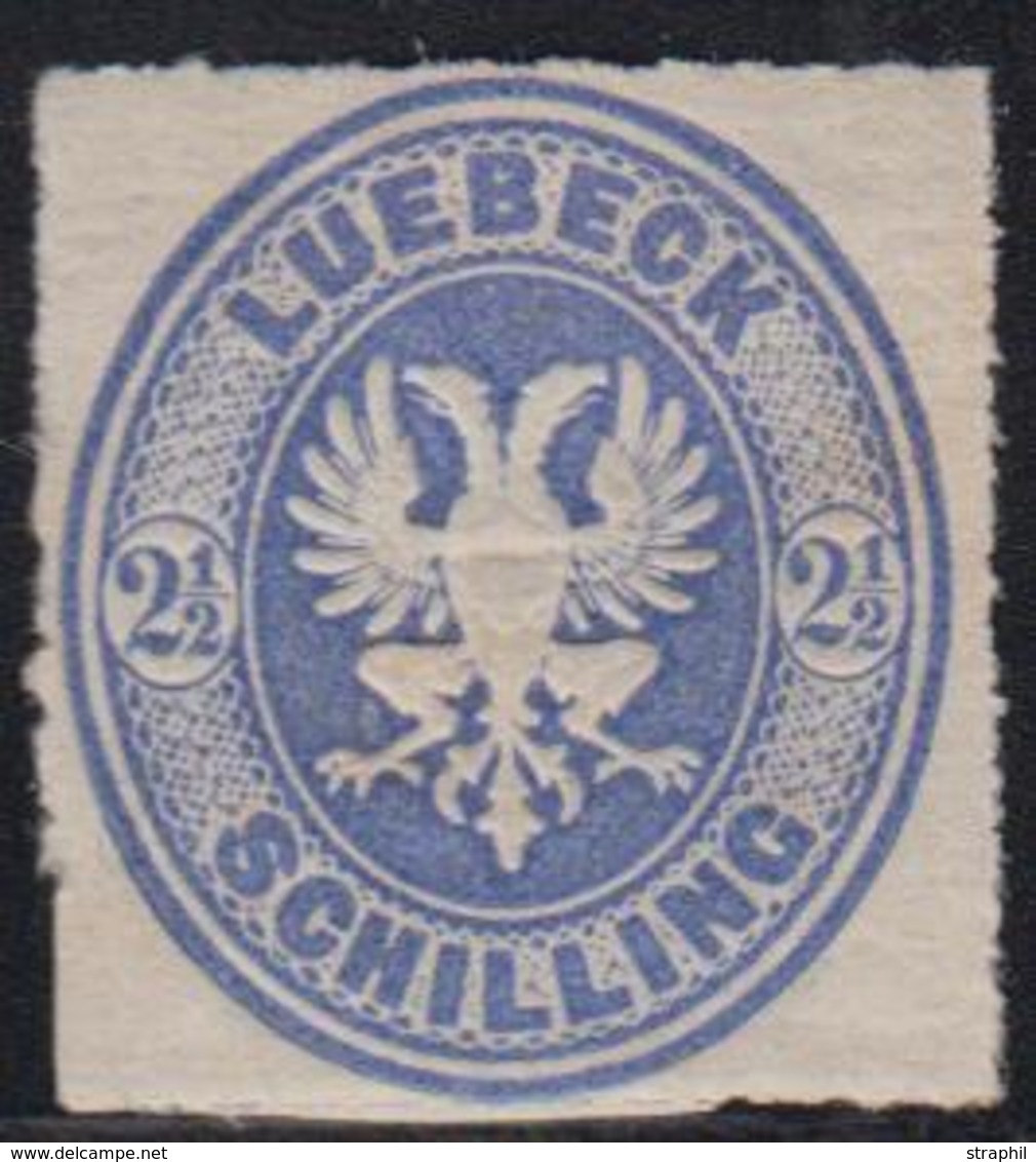 * N°11 - 2 ½ Sh. Bleu - Signé A. Brun - TB - Lübeck