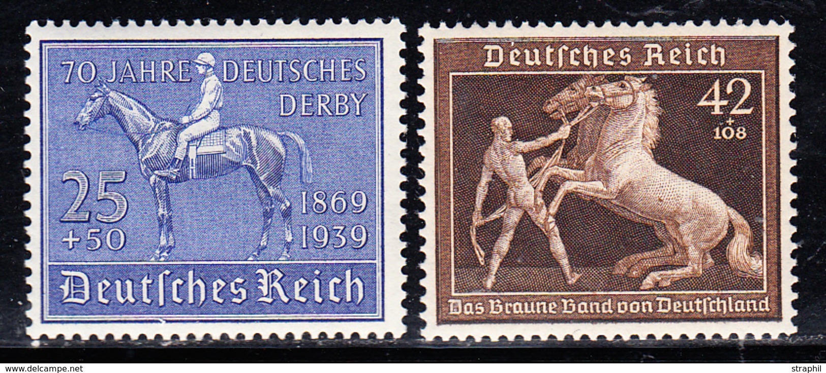 ** N°637, 639 - Ruban Brun - TB - Unused Stamps