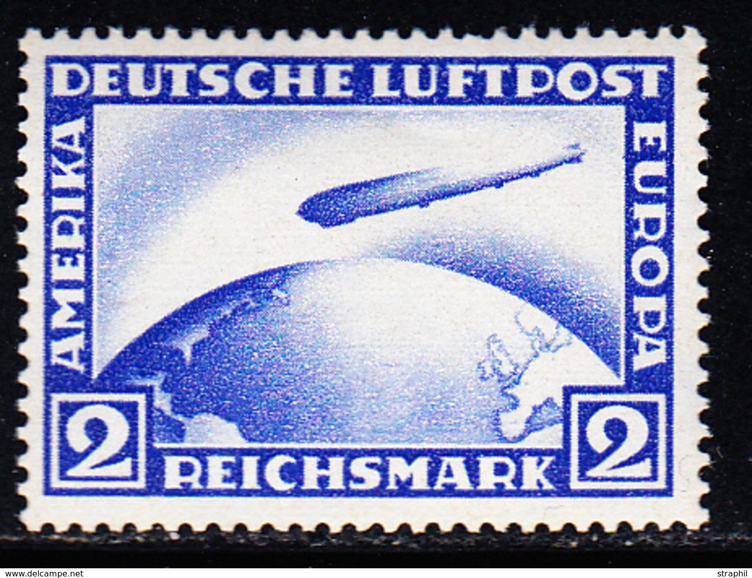 ** N°36 - 2 Mk Bleu - TB - Airmail & Zeppelin