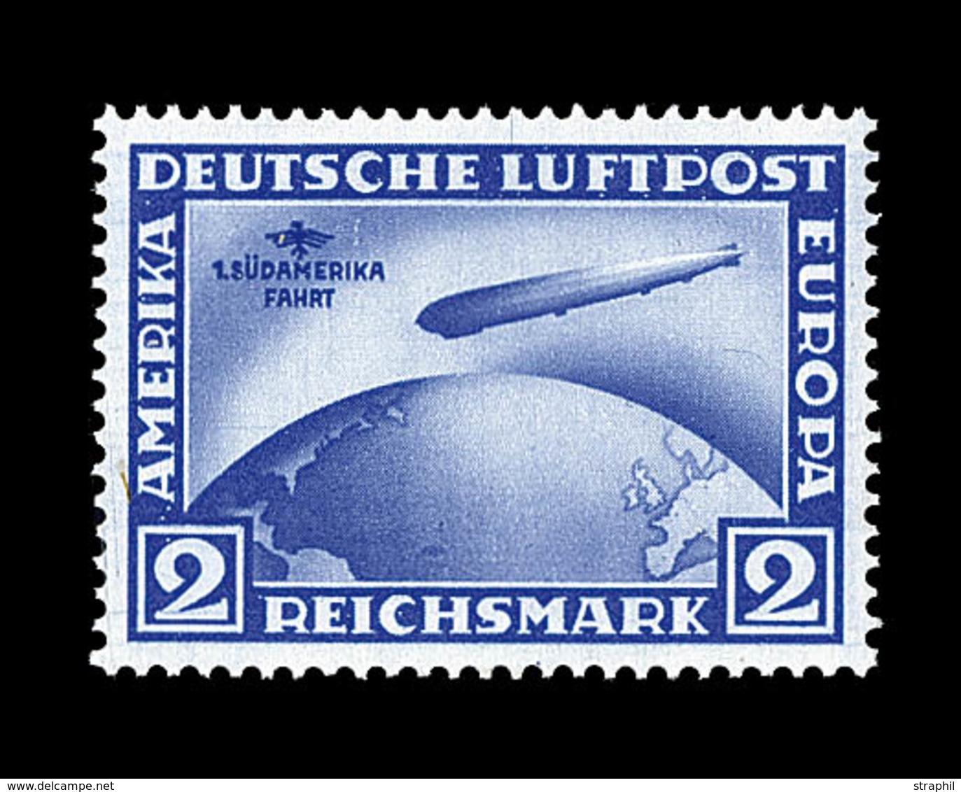 ** N°38 - 2Mk Bleu - TB - Luft- Und Zeppelinpost