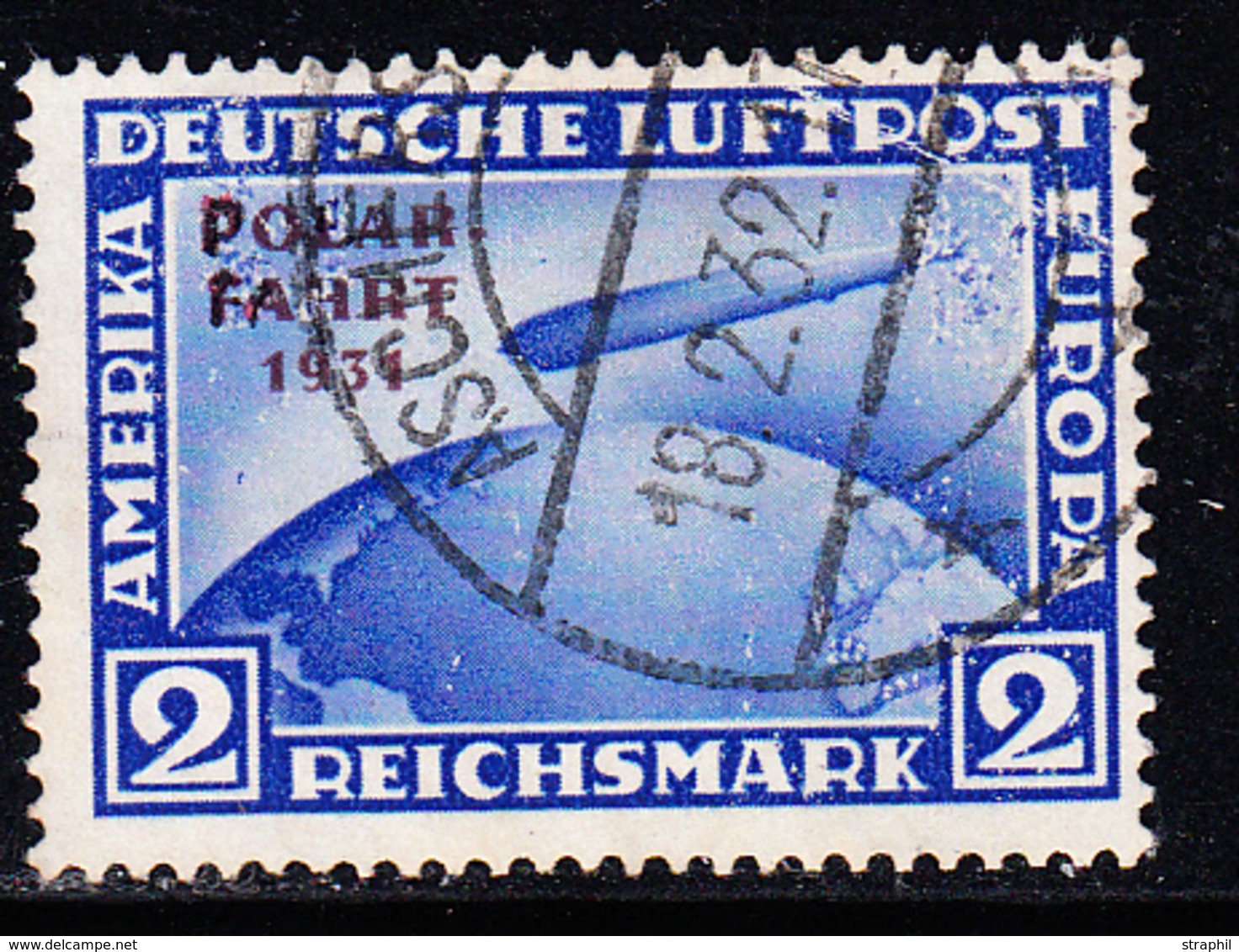 O N°41 - 2 Mk Bleu  - Pli D'angle - Airmail & Zeppelin