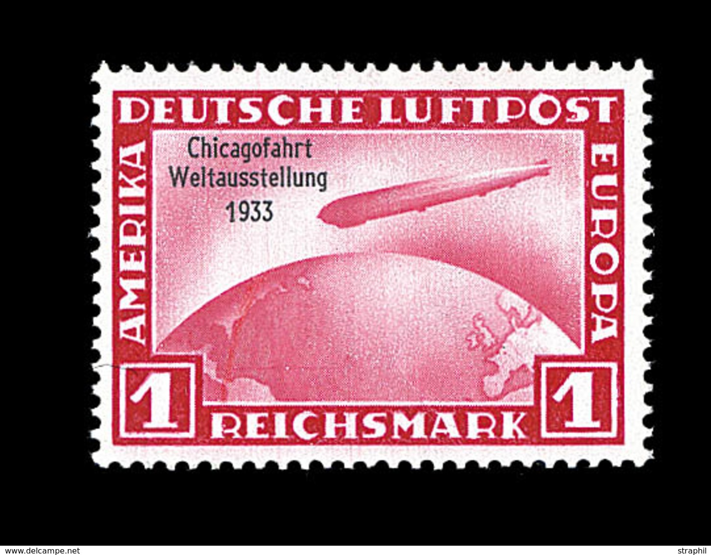 ** N°42A - 1m Rouge - TB - Luft- Und Zeppelinpost