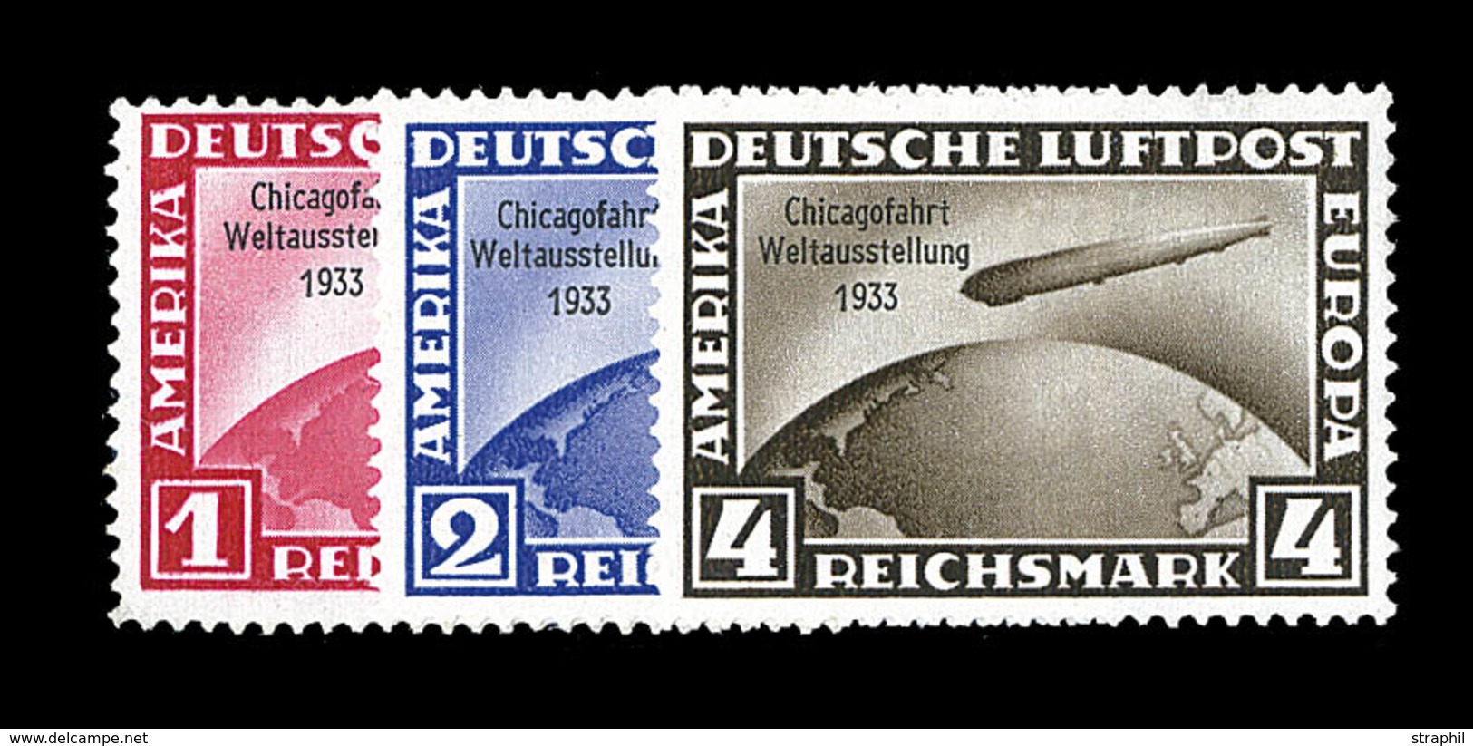 ** N°42A/42C - Chicagofahrt - Signé Calves - TB - Luft- Und Zeppelinpost