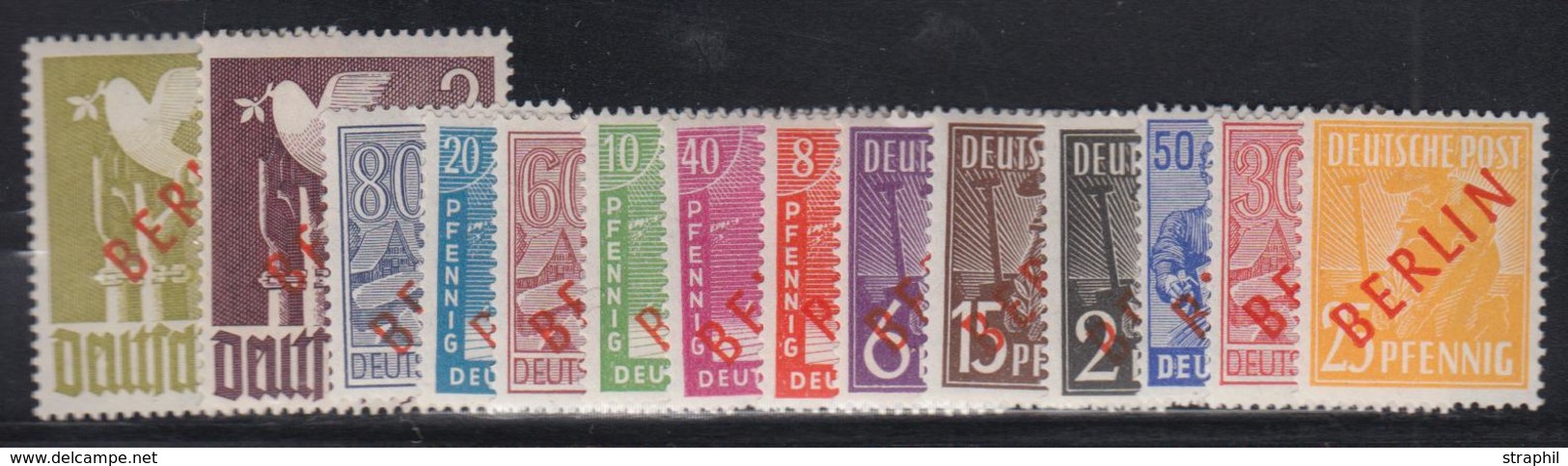 ** N°1B/18B - Berlin Rouge - 14 Val - TB - Used Stamps