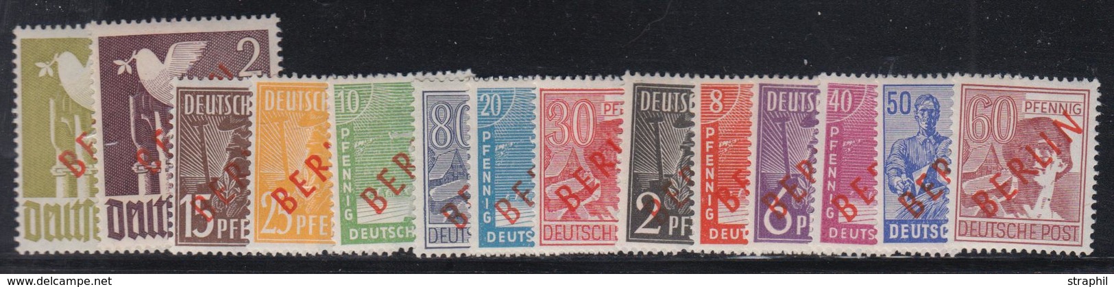 ** N°1/20B - Surch Rouge - TB - Used Stamps