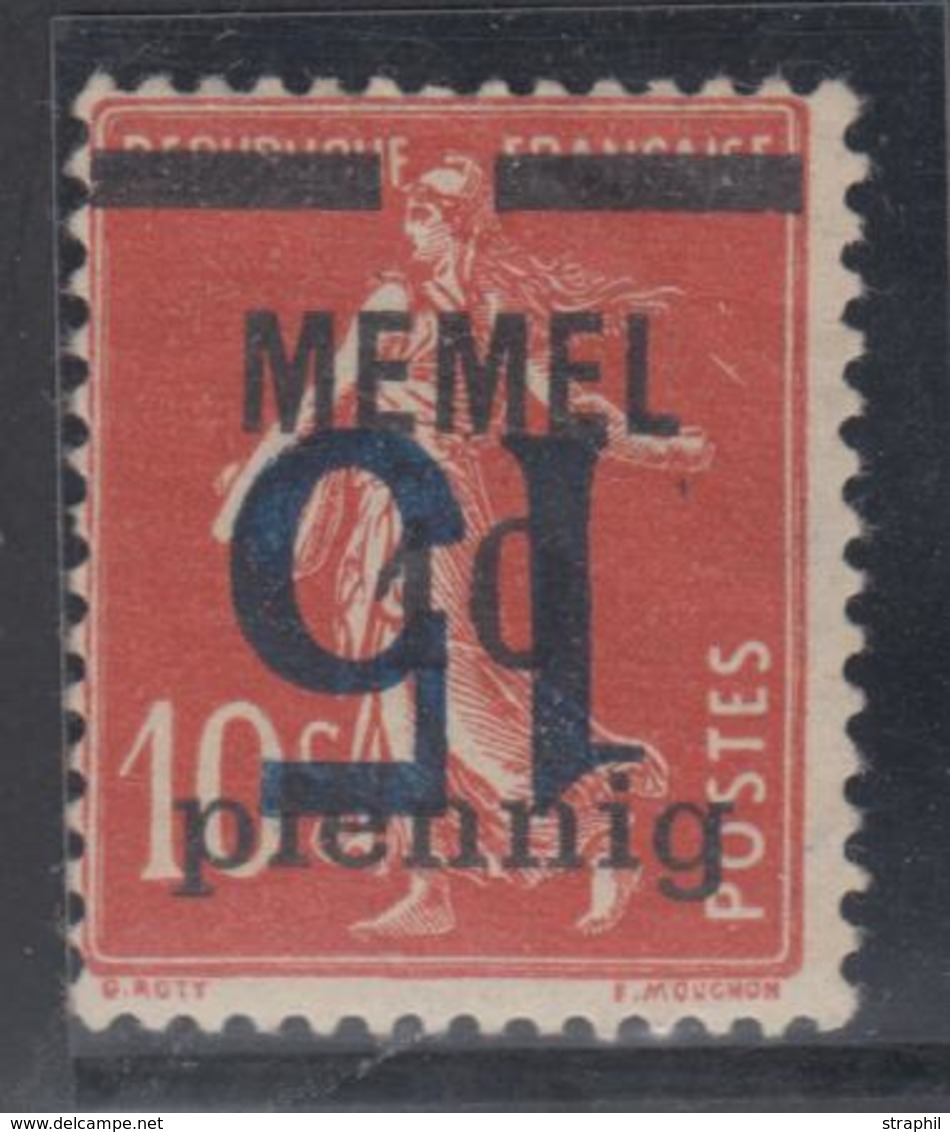 * N°38a - Surcharge Renversée - TB - Memelland 1923