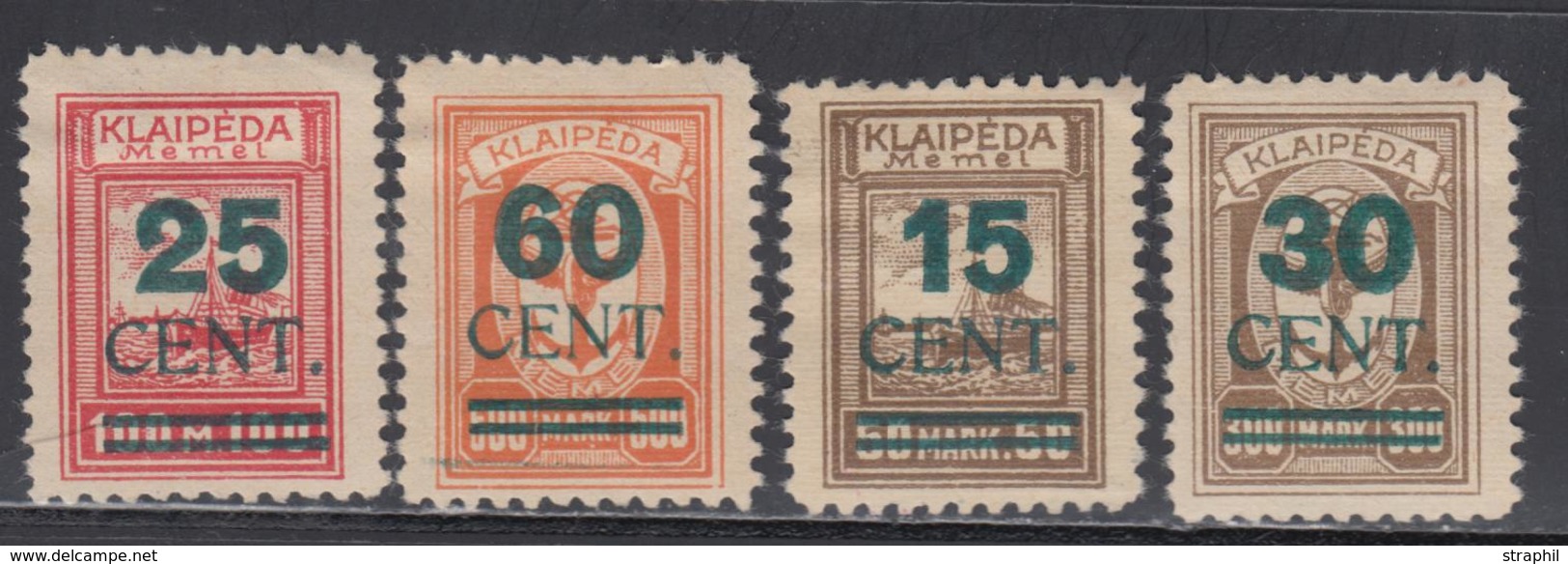 * Occup. Lithuanienne N°181/84 - 4 Val - TB - Klaipeda 1923