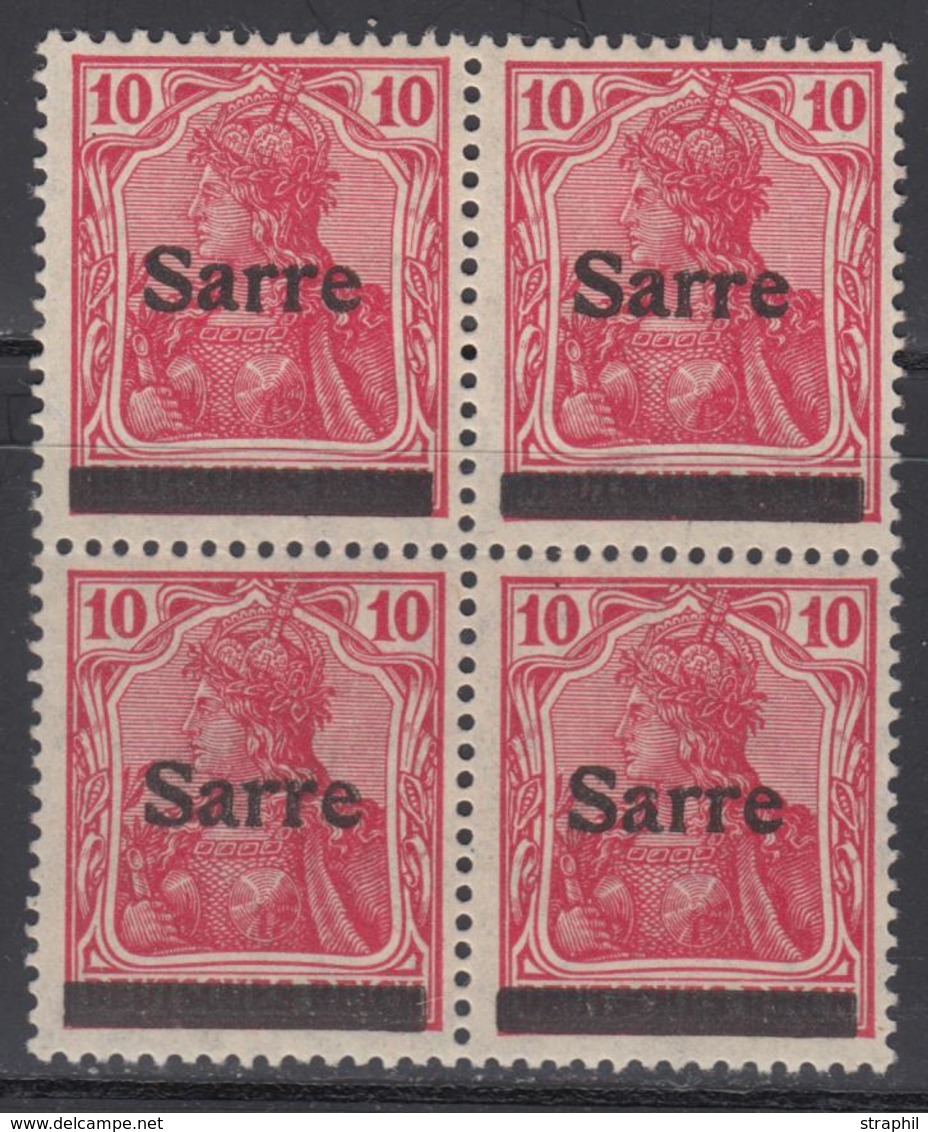 **/* N°6 (Mi N°6c) - 10pf Rouge Vif - Bloc De 4 - 1 Ex* - TB - Other & Unclassified