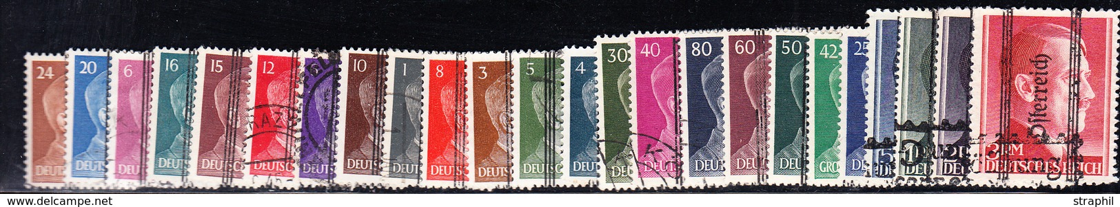O N°553/75 - Série Hitler - Surch. "Östereich"  -TB - Used Stamps