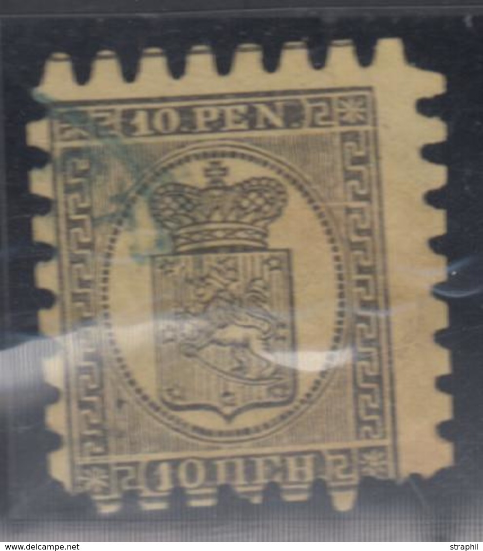 O N°7 - 10p. Noir S/chamois - 1 Dent Manquante - Used Stamps