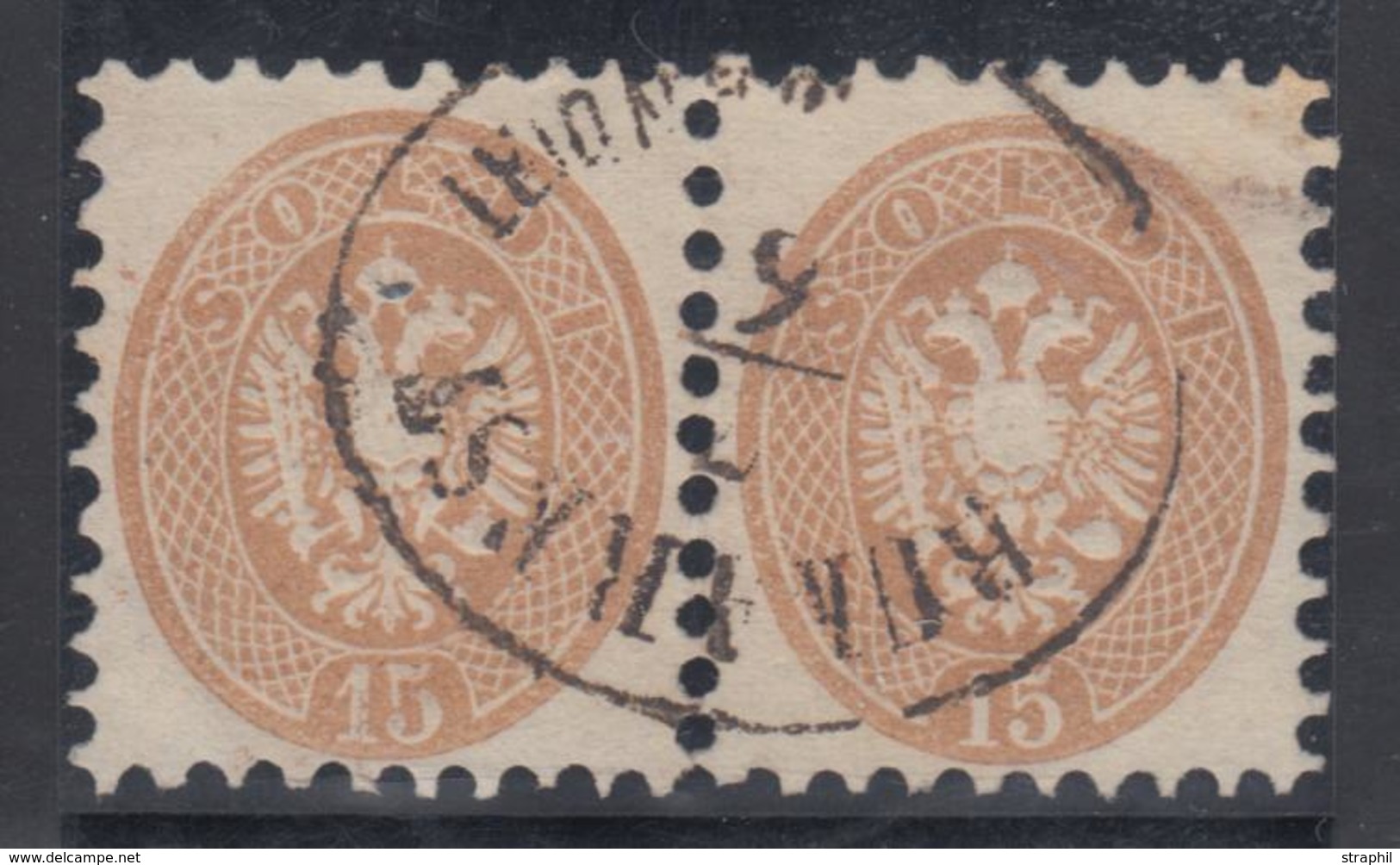 O N°27 - 15s Brun X 3ex. Dt Une Paire -  Utilisé Au Levant Et En Roumanie - TB - Lombardy-Venetia