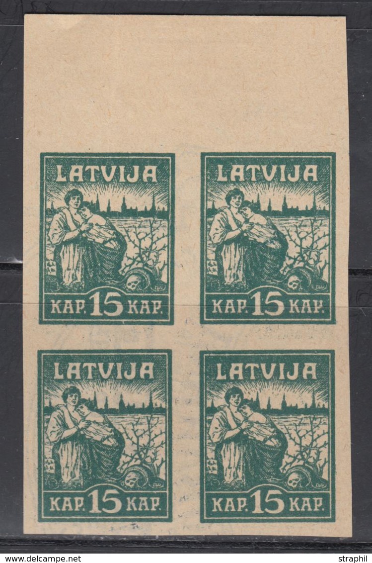 (*) N°35 - Bloc De 4 - BDF - ND - Essai Imprimé S/papier Publicitaire - TB - Latvia